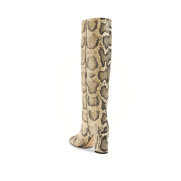 Paris Texas Knee High Snake Skin Python Leather Heeled Boots - Picture 13 of 13